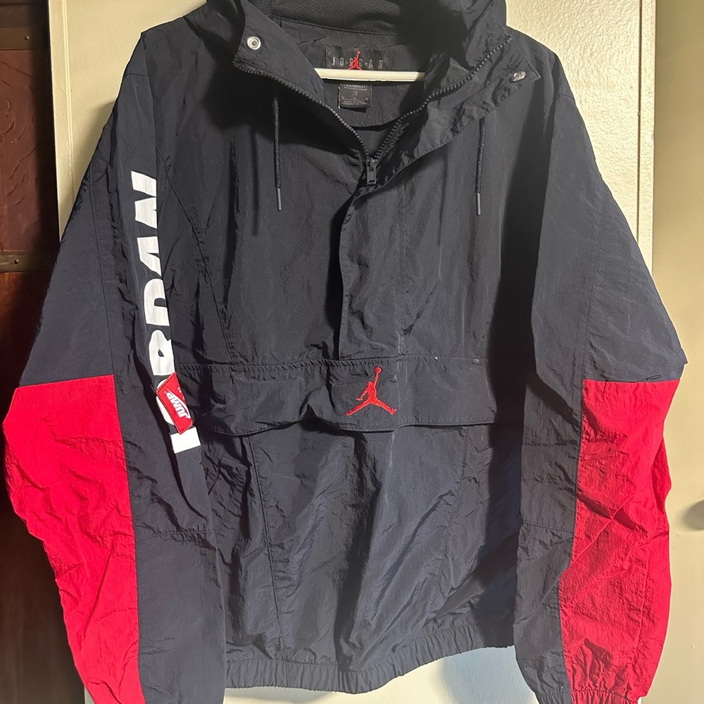 Jordan Jumpman Black and Red Men's Windbreaker Jacket Size Medium